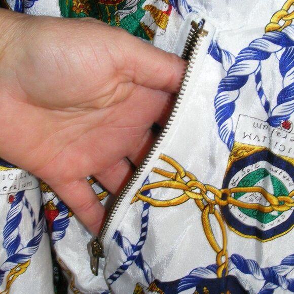 Lavon Track Jacket, M, Vintage, Nautical, Hooded, Pockets, Blue/White - Picture 10 of 15